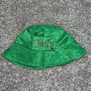 Y2K Juicy Couture, Velvet Green bucket hat.